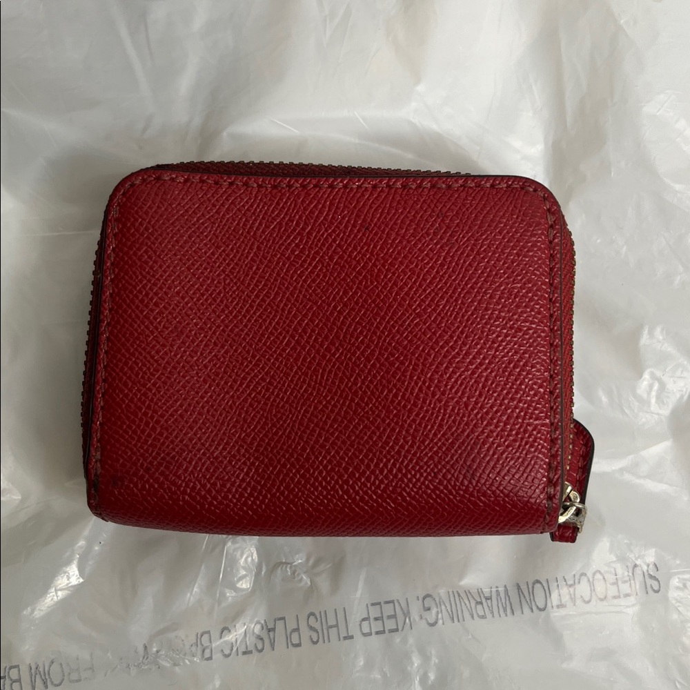 Coach Cherry Red Leather Wallet - Picture 2 of 7